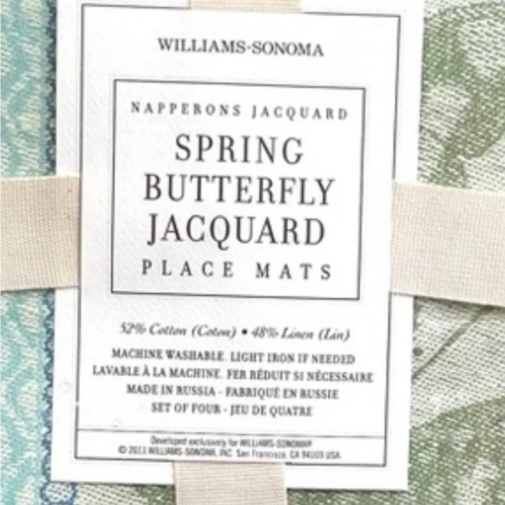 WILLIAM SONOMA spring butterfly jacquard table runner - Picture 10 of 10